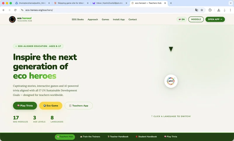 The Teachers Hub interface
